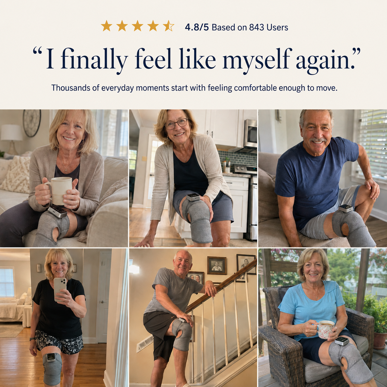 The ReliefPro Vibrating & Heating Knee Brace
